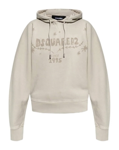 Худи с графическим принтом и кулиской, серый Dsquared2