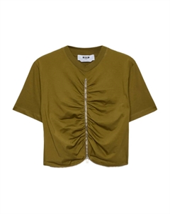 Футболка с молнией, зеленый Msgm