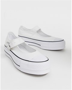 Белые парусиновые туфли Chuck Taylor Mary Jane Converse