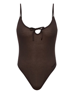 Боди с бантом, коричневый Dsquared2