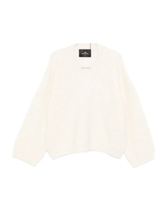 Свитер с V-образным вырезом, белый Mr. mittens