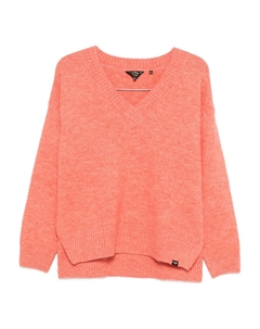 Свитер с V-образным вырезом, розовый Superdry