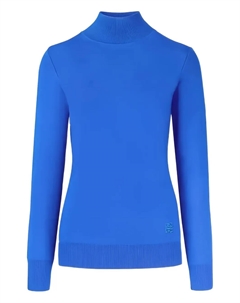 Свитер с высоким воротником и логотипом, синий Givenchy