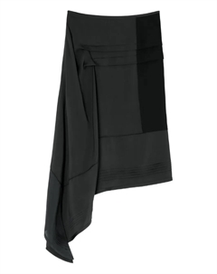 Плиссированная юбка асимметричного кроя, серый Lemaire