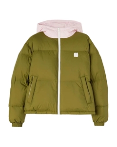 Стеганая куртка с логотипом, зеленый Msgm