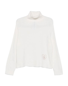 Джемпер с логотипом, белый Liu jo