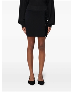 Мини-юбка с отделкой пайетками, черный Liu jo