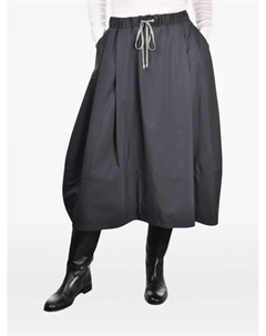 Плиссированная миди-юбка на шнурке, серый Gran sasso