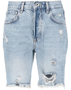 Джинсовые шорты с завышенной талией и прорезями, синий Liu jo