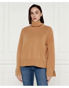 Шерстяная водолазка Regular fit, коричневый Liu jo