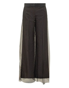 Брюки с тюлевой накидкой, серый Msgm