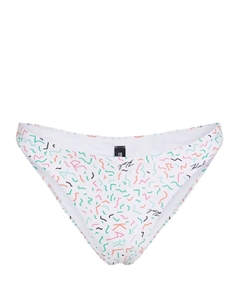 Плавки бикини с завышенной талией и принтом, белый Karl lagerfeld