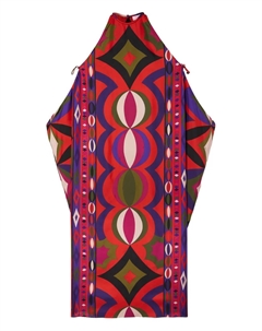 Макси-платье с принтом "цепи", красный Pucci