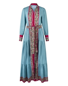 Платье с поясом и узором «пейсли», синий Mc2 saint barth