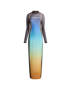 Платье макси с градиентным сетчатым принтом, Multi Casablanca