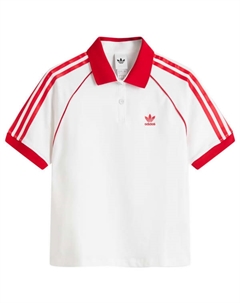 Поло с коротким рукавом Sst adicolor, White & Better Scarlet Adidas