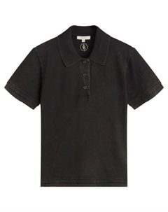 Многослойный топ-поло с короткими рукавами, черный Jw anderson