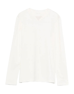 Топ с V-образным вырезом и длинными рукавами, белый Eleventy