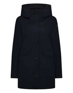 Пуховик с капюшоном и логотипом, синий Rrd