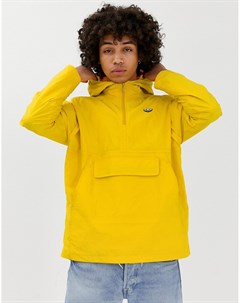 Желтая ветровка с логотипом трилистником Adidas originals