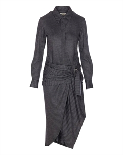 Платье в полоску с поясом Reilly, серый Isabel marant