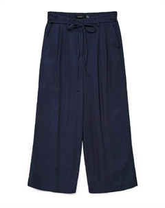 Широкие брюки со складками спереди VMTANYA HW 7/8 WIDE PANTS BOO, Navy Vero moda