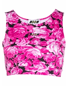 Укороченный топ без рукавов, розовый Msgm