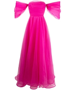 Платье макси из органзы, розовый Ana radu