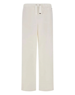 Брюки баллон натуральные с эластичным поясом, белый Herno