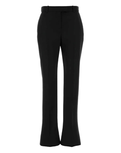 Шерстяные расклешенные брюки, черный Alexander mcqueen