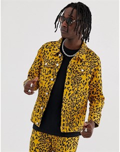 Джинсовая куртка с леопардовым принтом Urban threads