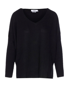 Кашемировый свитер с V-образным вырезом, черный Not shy