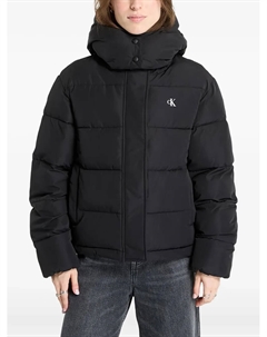 Пуховик с капюшоном, черный Calvin klein