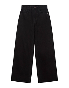 Джинсы с широкими штанинами, Black denim Bershka