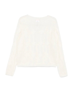 Укороченный свитер с косичками, нейтральный Liu jo