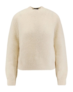 Свитер в рубчик с круглым вырезом, белый A.p.c.