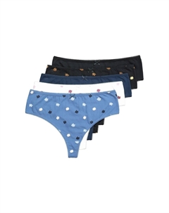 Стринги, marine blue/Light blue/Black/White Ulla popken