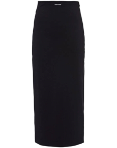 Юбка миди с завышенной талией, черный Miu miu