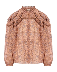 Рубашка с оборками и цветочным принтом, оранжевый Isabel marant