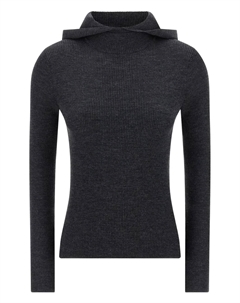 Вязаный худи в рубчик, серый Parosh