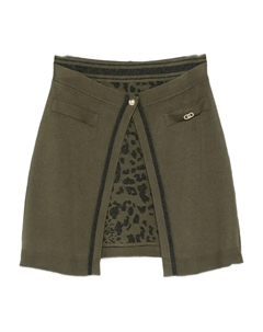 А-силуэта юбка с анималистичным принтом, зеленый Liu jo