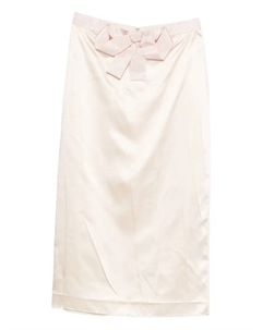 Шелковая юбка с бантом, нейтральный Valentino garavani