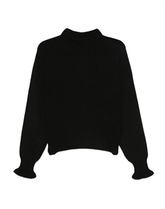 Свитер с воротником-стойкой, черный Twinset