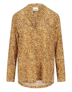 Рубашка с V-образным вырезом и мозаичным узором, желтый Isabel marant
