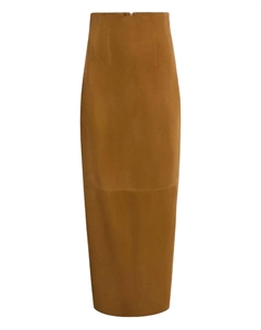 Замшевая макси-юбка, коричневый Khaite