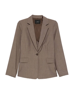 Однобортный пиджак из шерсти, коричневый Joseph