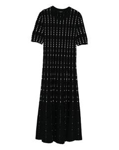 Платье в полоску с короткими рукавами, черный Joseph