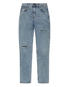 Джинсы с потертостями и отделкой на коленях, синий Amiri