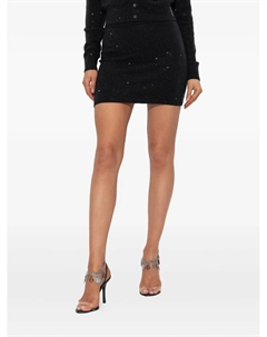 Мини-юбка, украшенная стразами, черный Alexander wang