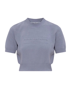 Футболка с тисненным логотипом, фиолетовый Alexander wang